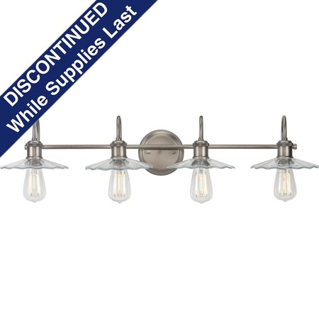 Progress Lighting Fayette Collection Antique Nickel Four-Light Bath P300289-081